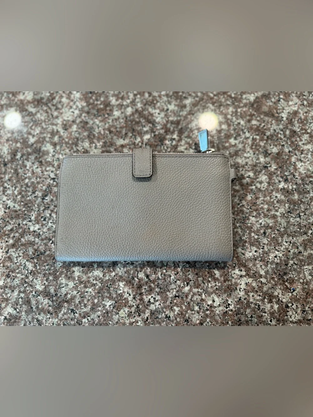 Michael Kors Taupe Pebbled Leather Wallet